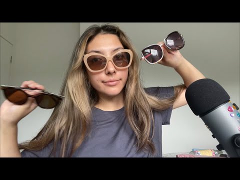ASMR Tapping on sunglasses 😎💞| Whispered