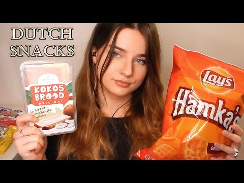 ASMR Showing you some Dutch snacks 🍪 Up-close whispering, Tapping, Crinkling sounds