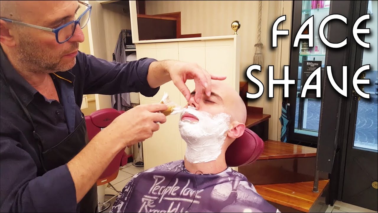 💈 Italian barber - Face Shave - ASMR no talking