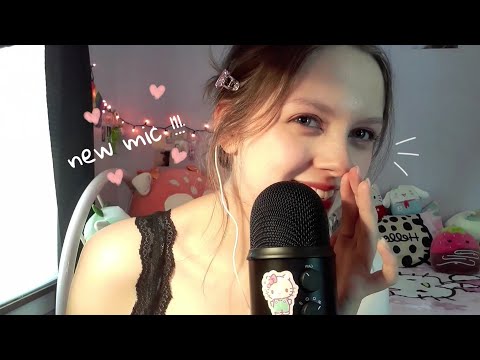 ASMR blue yeti mic test🎙💗 (whispering)