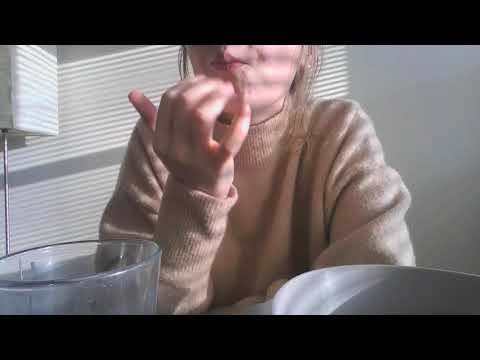 Eating popcorn, licking fingers, drinking coffee ~ afternoon snack ASMR