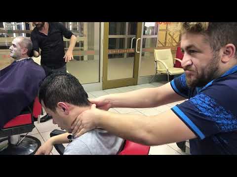 asmr turkish massage barber: DAYAKÇI BERBER arm head back body face massage kafa sırt kol masajı