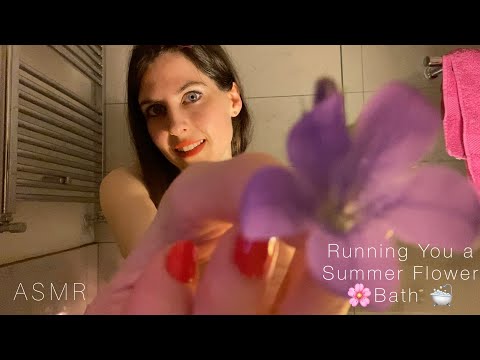 ASMR 🛁🫧 Summer Flower Bubble Bath 🌸 Protecting your Energy