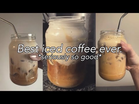 How To Make The Best Iced Coffee *so satisfying*