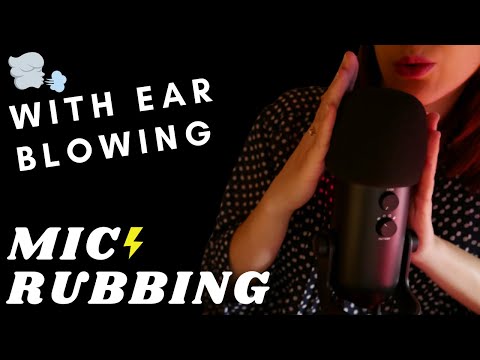 ASMR -FAST AND AGGRESSIVE MIC RUBBING, stroking with FOAM COVER and EAR BLOWING | brain melting