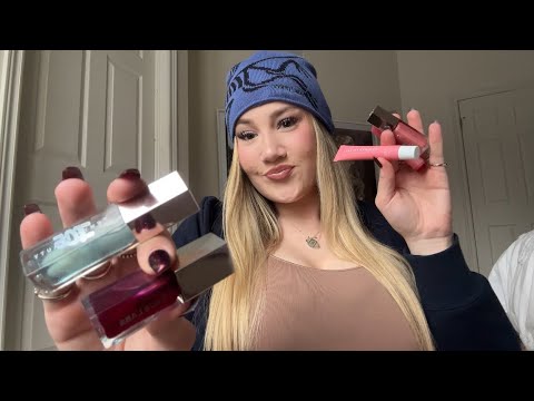 ASMR Lipgloss Application💋Tapping, Pumping & Mouth Sounds