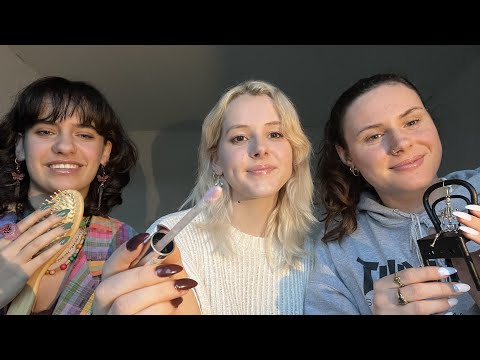 ASMR layered triggers (with long nails)