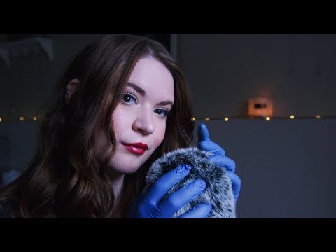 [ASMR] 🌟 Fluffy Mic Cover Brushing & Nitrile Gloves (No Talking)