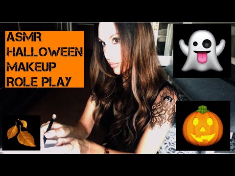ASMR Friend does your makeup for Halloween role play