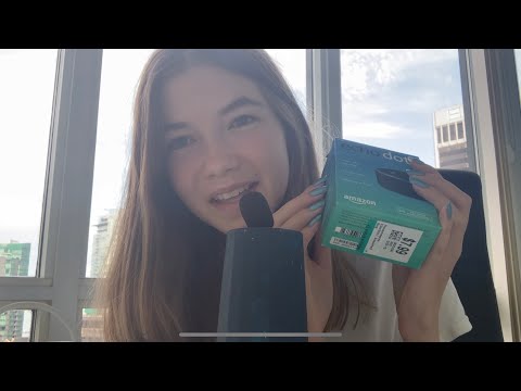 ASMR unboxing Alexa (tapping sounds)