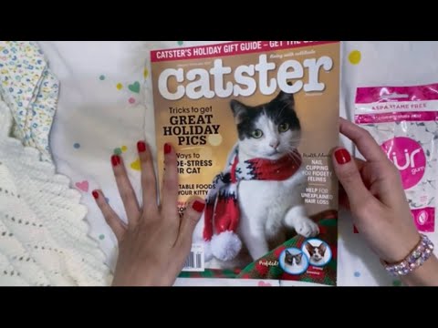ASMR Page Turning Whispering W/Gum Chewing Christmas Gift 🎁 Ideas Magazine| For Cat 🐱& Cat Owners!