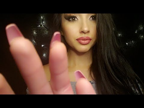 ASMR| Helping you feel Relaxed and Sleepy with face tickles😴 *Up close face touching*