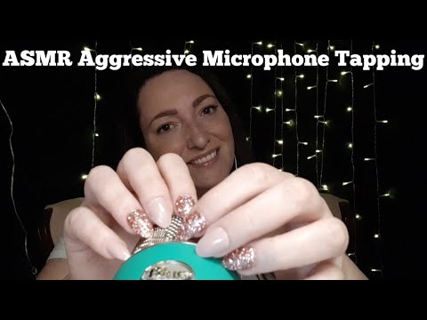 ASMR Aggressive Microphone Tapping-No Talking After Intro