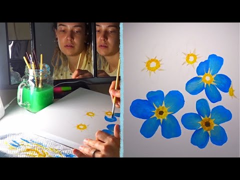 ♥ ASMR ♥ Paint flowers with me! • Soft Spoken • Ramble