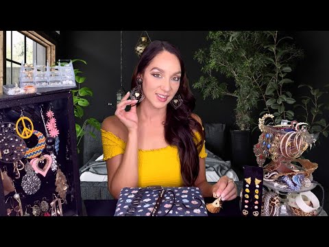 ASMR - Showing You My Earring Collection | Try On Haul