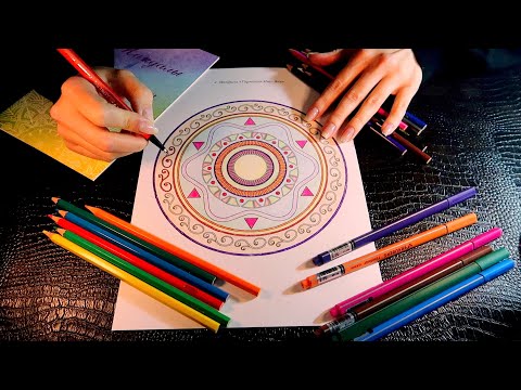 ASMR Whisper Meditation 🌟 Mandala coloring