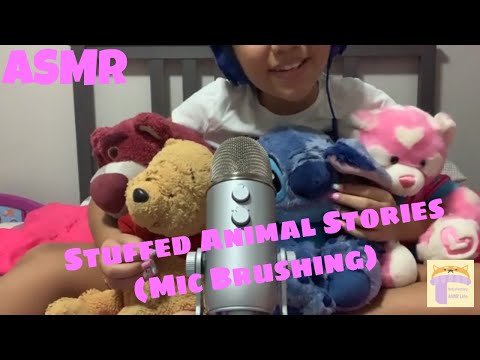 ASMR- Stuffed Animals Stories | Mic Brushing!