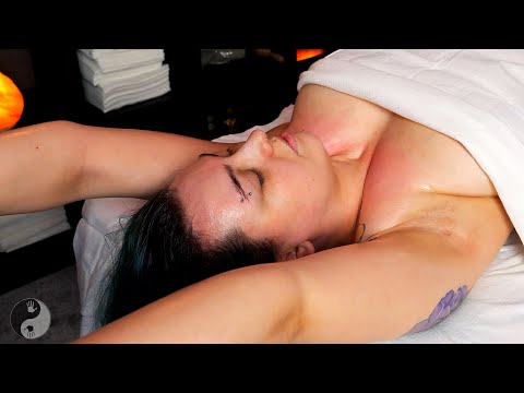 Neck, Chest & Armpit Massage to Fix Rounded Shoulders! [ASMR][No Talking]