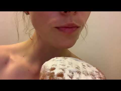 ASMR Food Porn-How to Eat a Jelly Donut