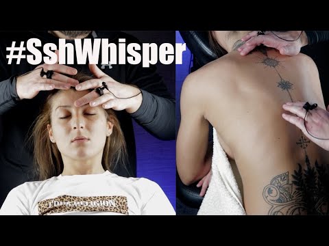 Whispered Seated Light Touch/Tracing Back Massage W/Positive Affirmations & Relaxing Music [ASMR]