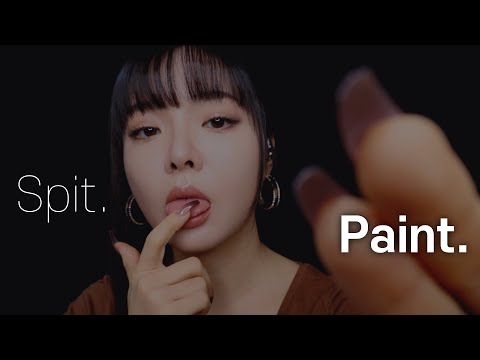 [ASMR] Spit Painting You, Intense Personal Attention 침으로 그려줄게요 (입소리)