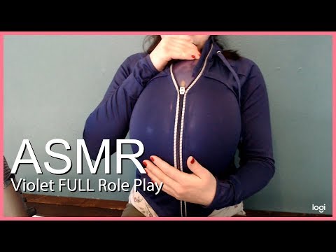 ASMR- Violet Full Video Role play Chewing gum, Blowing a balloon