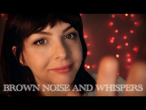 ASMR Whispers and Brown Noise - Trigger Words ("Relax" "It's OK" "Shh" "Sleep") for DEEP Relaxation