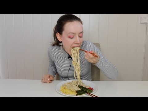 ASMR Whisper Eating Sounds | Pasta With Cheese Sauce