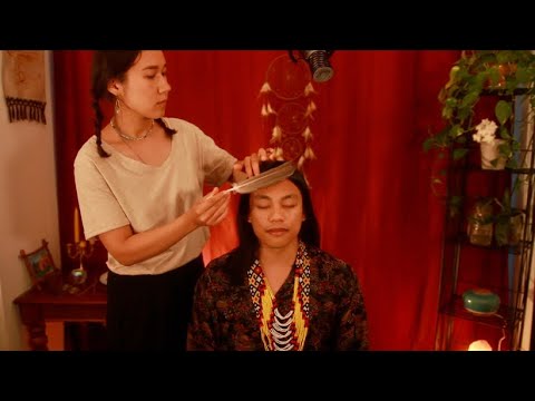 [ASMR] Hair Braiding and Feathers 🪶  Trauma Work and Homeopathy with Theodore