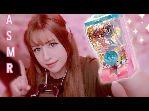 ASMR 🍭JAPANESE CANDY DISPENSER! 🍭 Super Cute! Plastic Tapping  & Candy eating! 🍭