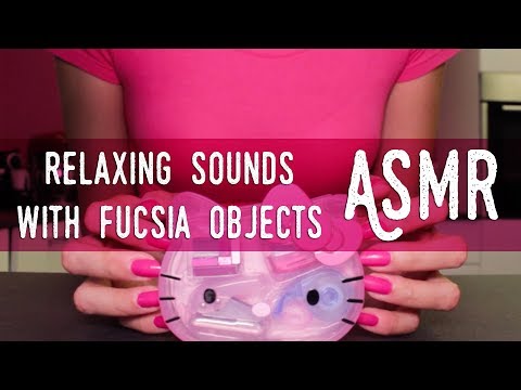 ASMR ita - 💓 SUONI rilassanti su oggetti FUCSIA 💓 (Whispering, Tapping, Scratching...)
