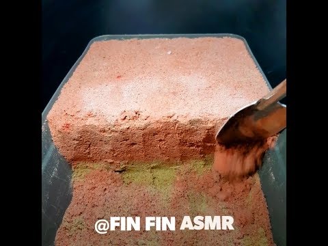 ASMR : Shaving Strawberry Cake Sand Very Satisfaying [Crunchy] #23