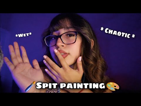[ASMR] Spit Painting YOU *Extra Chaotic* 👅🎨