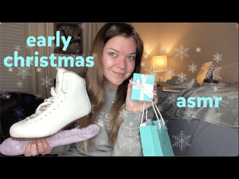 asmr 🎁 opening early Christmas/birthday presents (haul) 🎁 ~ Tiffany necklace + ice skates