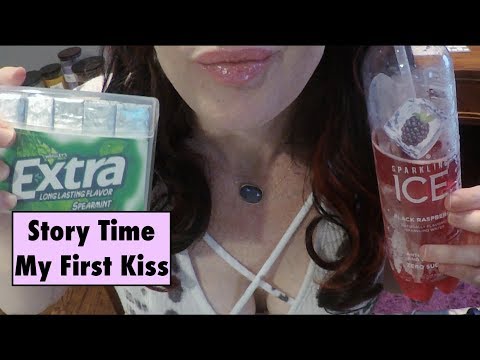 ASMR Story Time. My First Kiss.  Gum Chewing & Whisper.