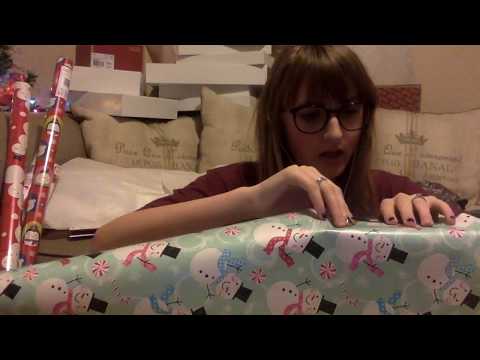 ASMR WRAPPING PRESENTS AND CHATTING (using my new blue yeti!)