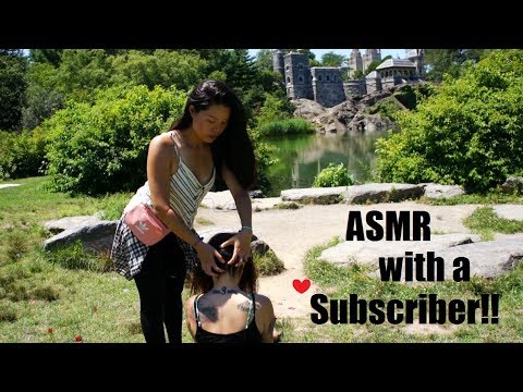 1HR ASMR PAMPERING SESSION W. A SUBSCRIBER!! Hair Brushing/ Pulling, Scalp/ Neck Massage, Back Trace