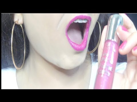 ASMR Lip Gloss Application - Essence Lip Gloss Review Try On