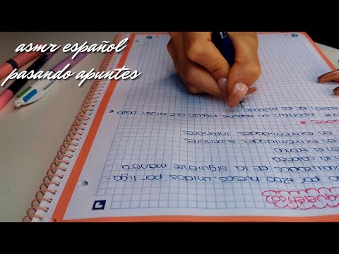 " Estudia " conmigo, pasando apuntes | ASMR Español