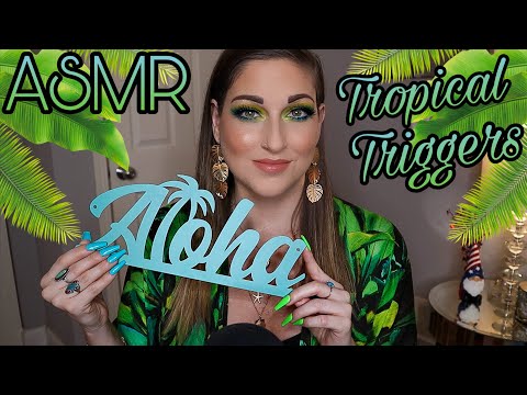 ASMR | Tropical Triggers🌴(Scratching, Tapping, Scratchy Tapping, & More)