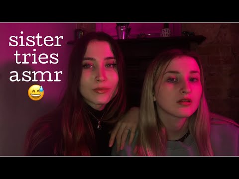 ASMR | my younger sister tries doing ASMR (chaotic trigger words)