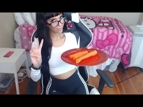 ASMR Eating and Whisper Sounds | Carrots and Hummus