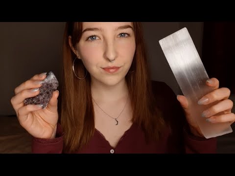 ASMR plucking/crystal cleansing & chit chat 💜
