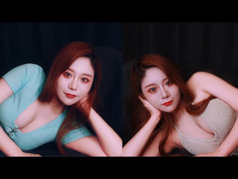 ASMR Two Hot Girls Lying Beside You | Twin Ear licking & Eating 【Old Time】