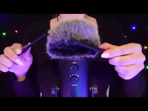 ASMR - Microphone Combing (Fluffy Windscreen) [No Talking]