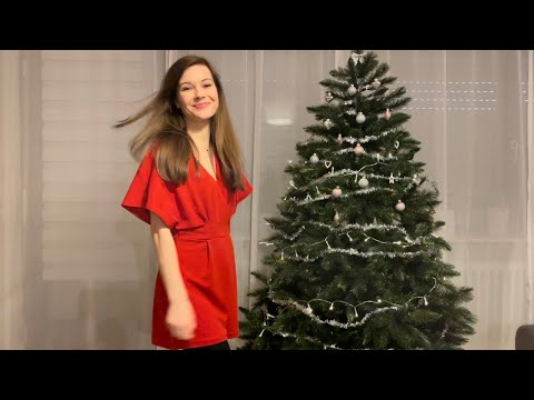 ASMR Try-On Haul Christmas (dress, pantyhose, off-shoulder..) english/german/deutsch YesStyle