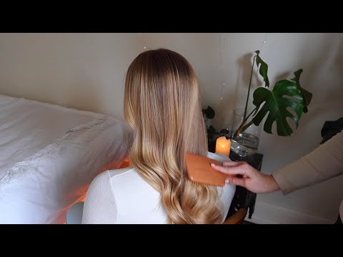 ASMR Hair Play and Scalp Massage - Jade Sticks, Brushing, Tingly Scratches on Katelyn (Whisper)