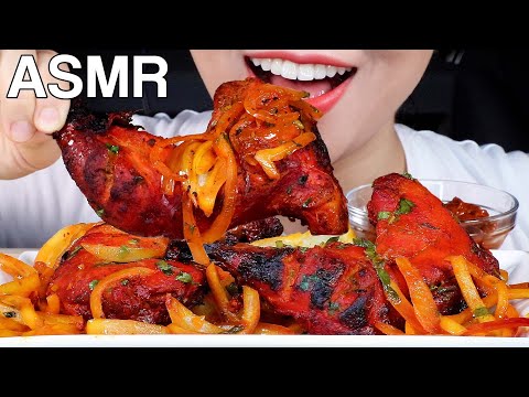 ASMR Tandoori Chicken, Mango Lassi 탄두리치킨 먹방 Eating Sounds Mukbang