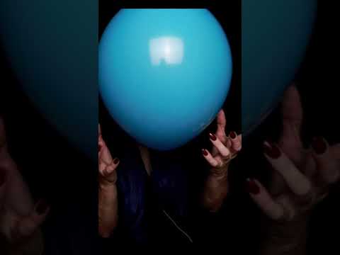 ASMR: Blowing up/Inflating/Popping Blue Balloon #shorts