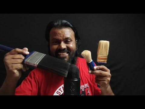 Brushing The Microphone ASMR With Different Brushes
